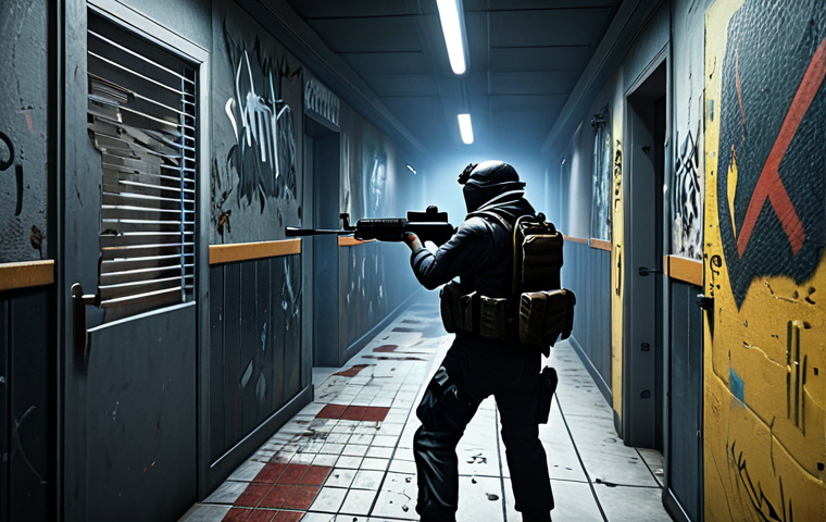 **

A "Sudden Attack" Deathmatch scene, viewed from a player's perspective.  A fully clothed character with perfect anatomy is strategically positioned in a narrow corridor (chokepoint) on a map, holding an AK-47.  A smoke grenade is visible in the air.  Background details include graffiti on the walls and signs in Arabic.  Realistic lighting, high detail, perfect anatomy, correct proportions, safe for work, appropriate content, fully clothed, professional gaming scene.

**